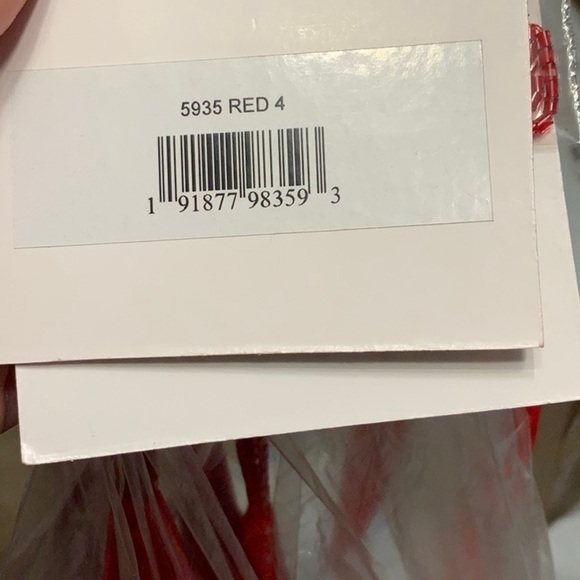 Mac Duggal 5935 NWT Red Scoop Neck Embellished Beaded Fringe Dress - Picture 9 of 12